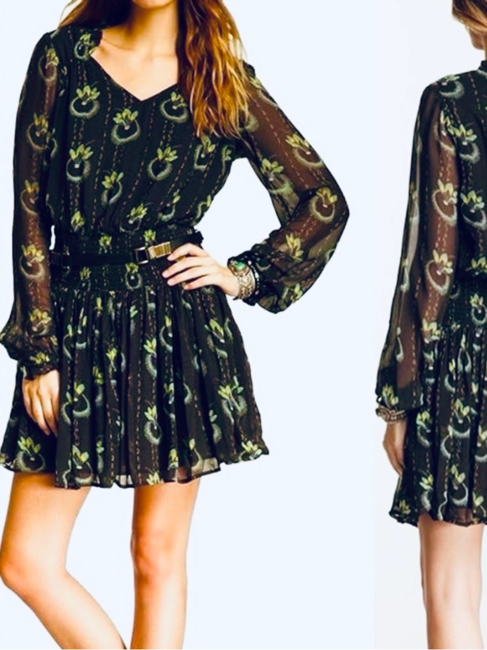 Free People Wild Horses LongSleeve Mini Dress